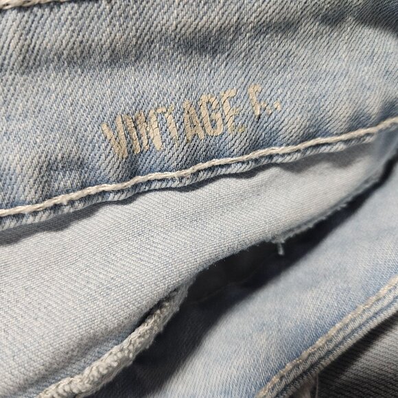 Vintage Rewash Jeans Womens Size 7 Skinny Mid Rise Light Wash Ripped Denim Pants - Picture 5 of 7